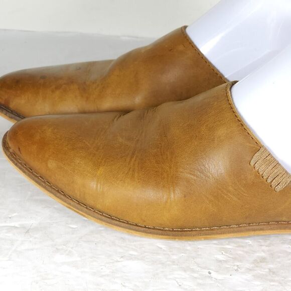 Frye women's Fenn US 7M Brown Leather Slip On Flat Mules Shoes - Picture 16 of 16